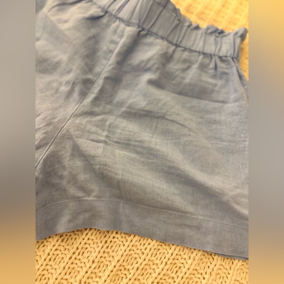 NWOT • A New Day • Women’s High-Rise Linen Pull-on Shorts • Light Blue, Small - Picture 5 of 16